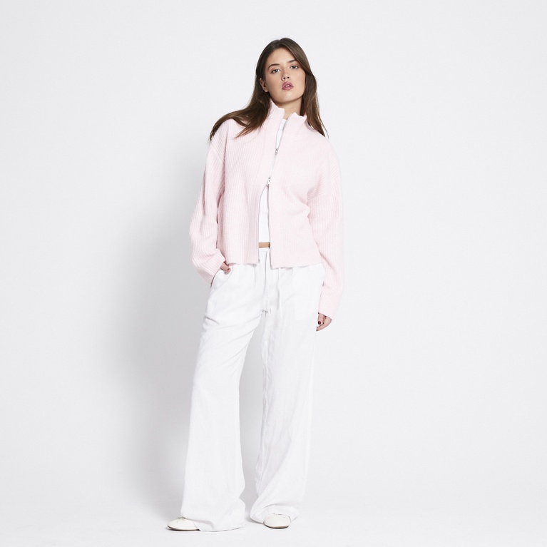 Rippenstrick-Cardigan "Zip Cardigan"     